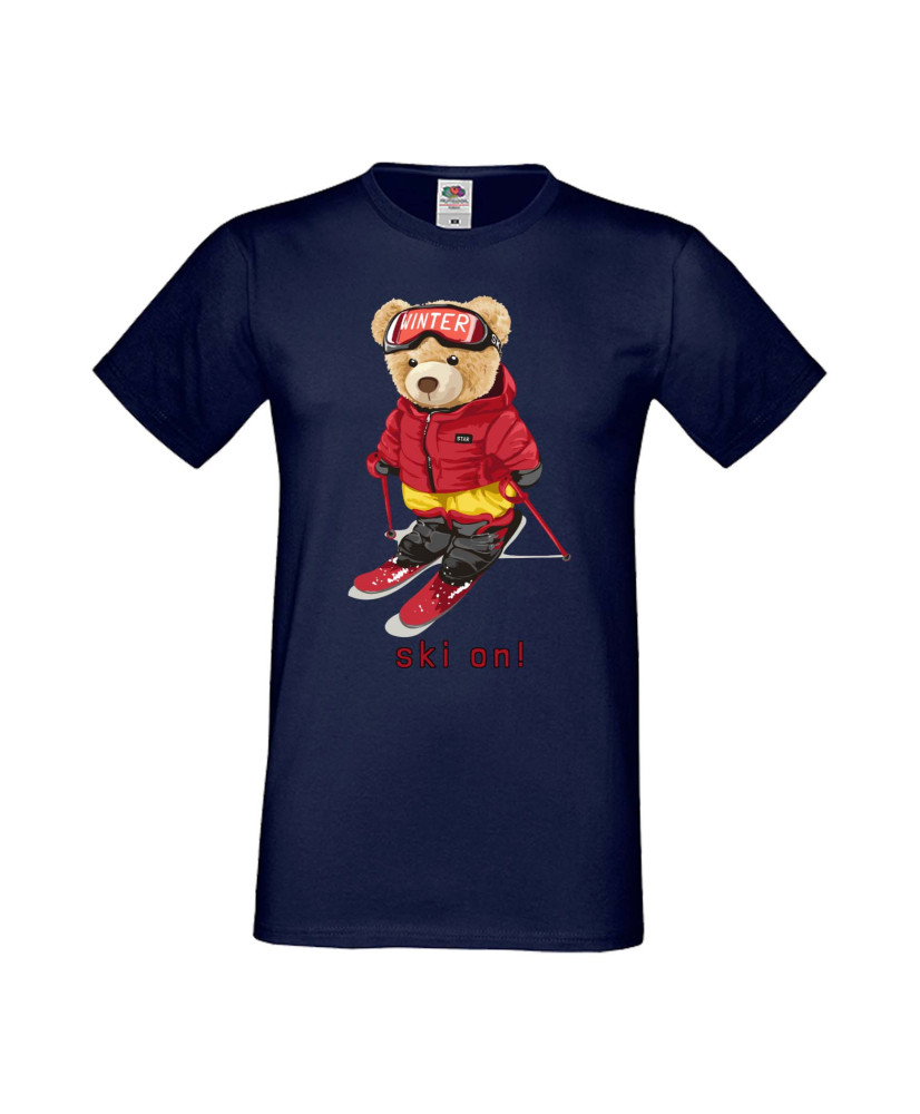 Мъжка Тениска Cute Cuddly Teddy Bear Ski On