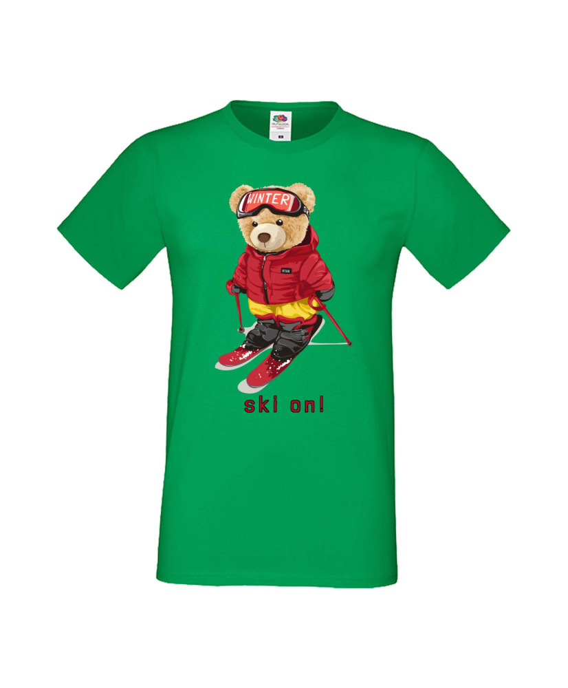 Мъжка Тениска Cute Cuddly Teddy Bear Ski On