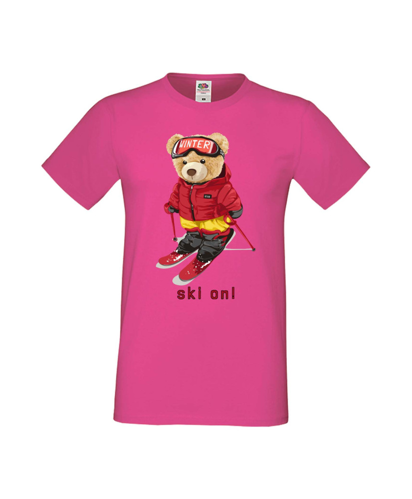 Мъжка Тениска Cute Cuddly Teddy Bear Ski On
