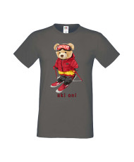 Мъжка Тениска Cute Cuddly Teddy Bear Ski On