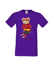 Мъжка Тениска Cute Cuddly Teddy Bear Ski On