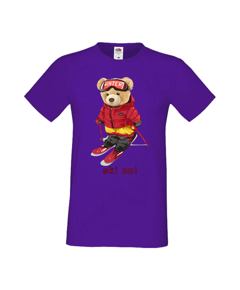 Мъжка Тениска Cute Cuddly Teddy Bear Ski On