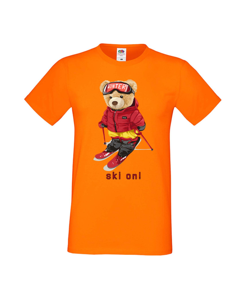 Мъжка Тениска Cute Cuddly Teddy Bear Ski On