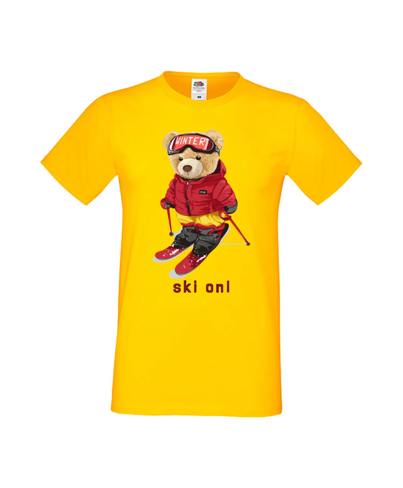 Мъжка Тениска Cute Cuddly Teddy Bear Ski On