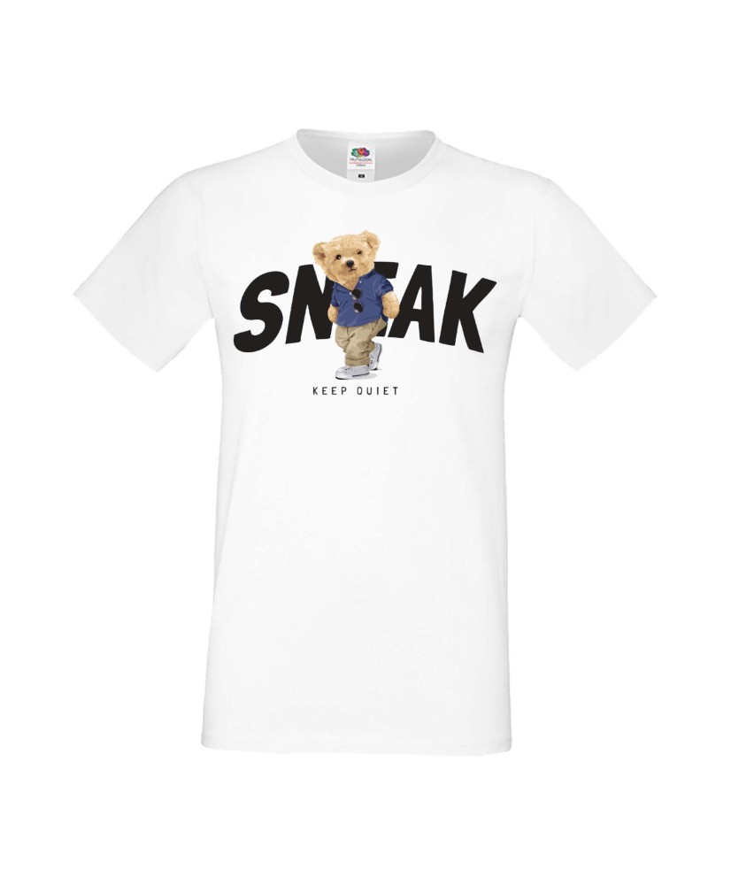 Мъжка Тениска Cute Cuddly Teddy Bear Sneak Keep Quiet
