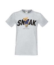 Мъжка Тениска Cute Cuddly Teddy Bear Sneak Keep Quiet