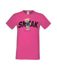 Мъжка Тениска Cute Cuddly Teddy Bear Sneak Keep Quiet