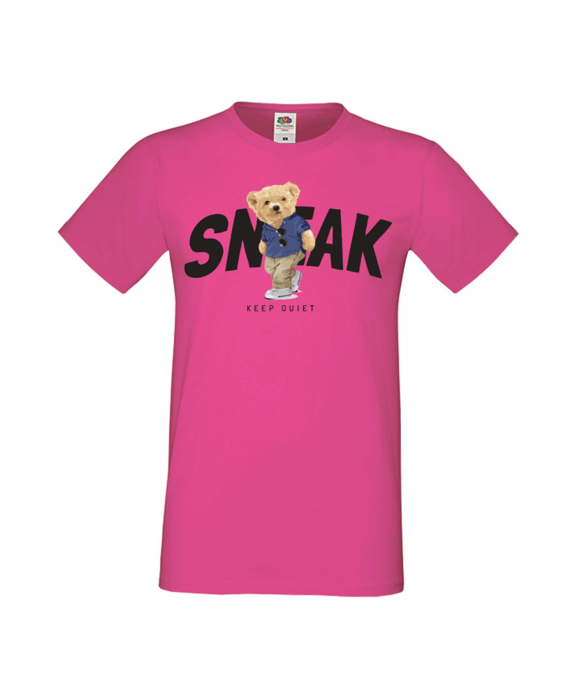 Мъжка Тениска Cute Cuddly Teddy Bear Sneak Keep Quiet