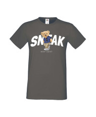 Мъжка Тениска Cute Cuddly Teddy Bear Sneak Keep Quiet