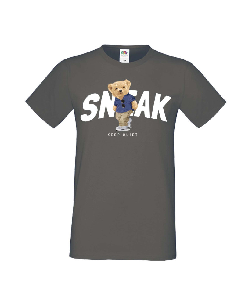 Мъжка Тениска Cute Cuddly Teddy Bear Sneak Keep Quiet