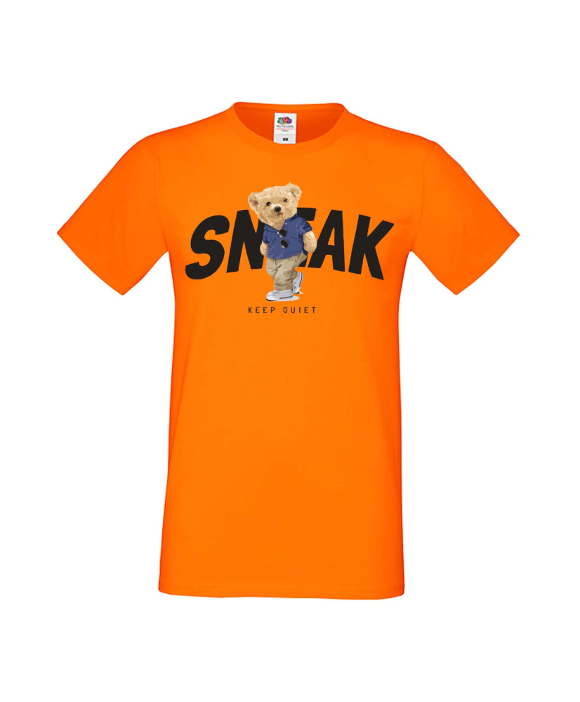Мъжка Тениска Cute Cuddly Teddy Bear Sneak Keep Quiet