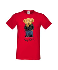 Мъжка Тениска Cute Cuddly Teddy Bear Stay Real