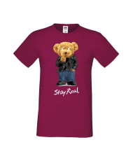 Мъжка Тениска Cute Cuddly Teddy Bear Stay Real