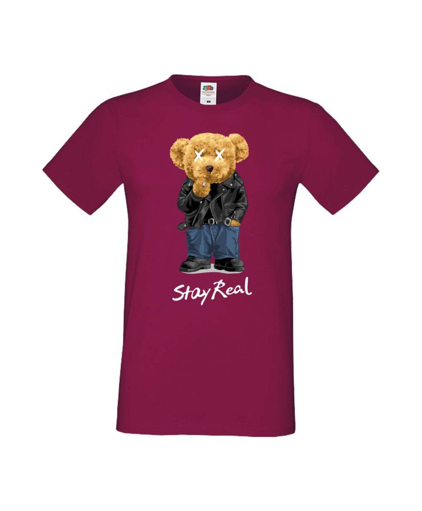 Мъжка Тениска Cute Cuddly Teddy Bear Stay Real