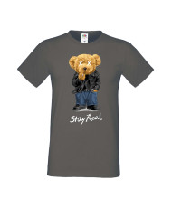 Мъжка Тениска Cute Cuddly Teddy Bear Stay Real