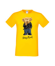 Мъжка Тениска Cute Cuddly Teddy Bear Stay Real