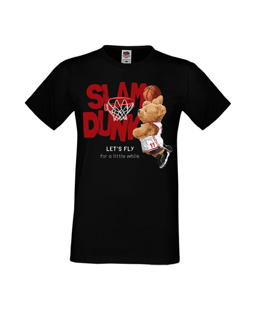 Мъжка Тениска Cute Cuddly Teddy Bear Let'S Fly For A Little While Slam Dunk