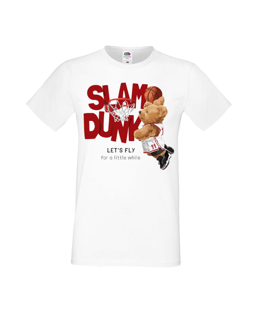 Мъжка Тениска Cute Cuddly Teddy Bear Let'S Fly For A Little While Slam Dunk