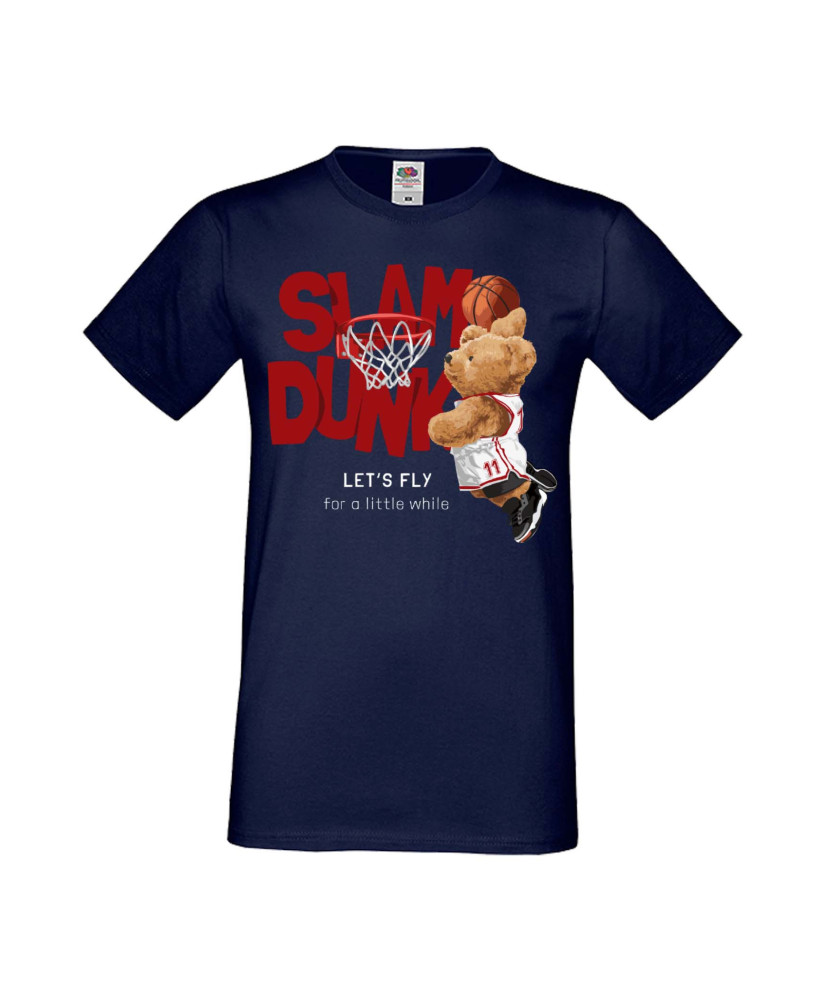 Мъжка Тениска Cute Cuddly Teddy Bear Let'S Fly For A Little While Slam Dunk