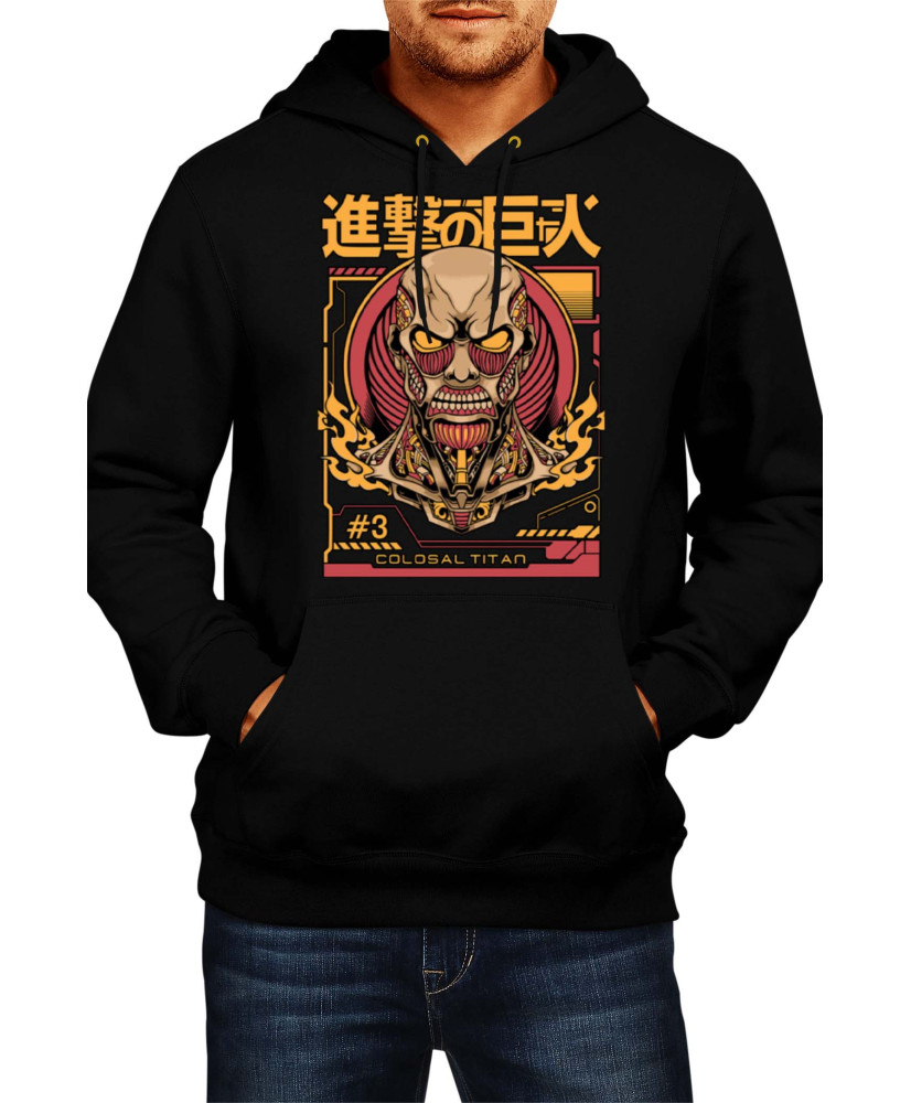 Мъжки Суитшърт Japan Anime Manga Comics Attack On Titan Colosal Titan