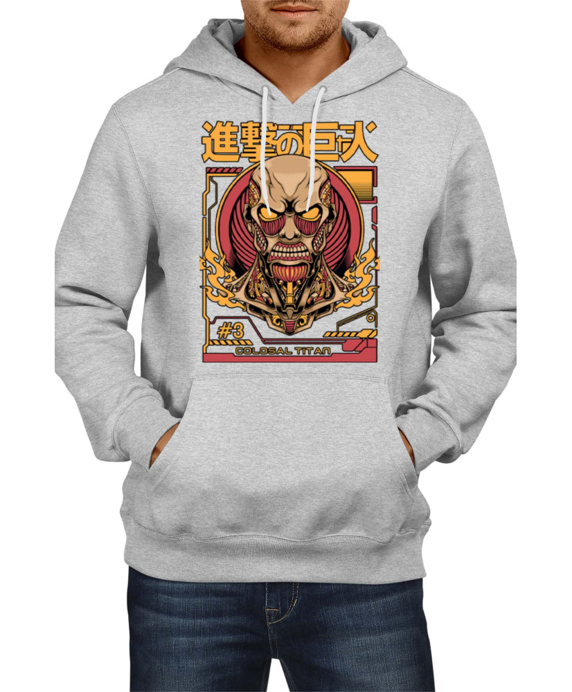 Мъжки Суитшърт Japan Anime Manga Comics Attack On Titan Colosal Titan