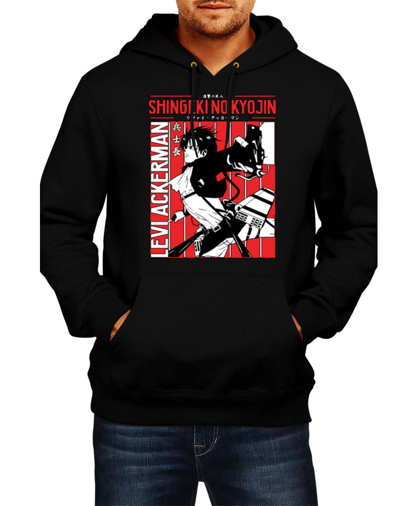 Мъжки Суитшърт Japan Anime Manga Comics Attack On Titan Levi Ackerman