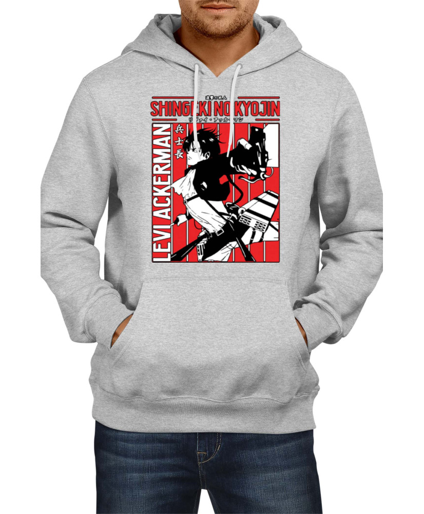 Мъжки Суитшърт Japan Anime Manga Comics Attack On Titan Levi Ackerman