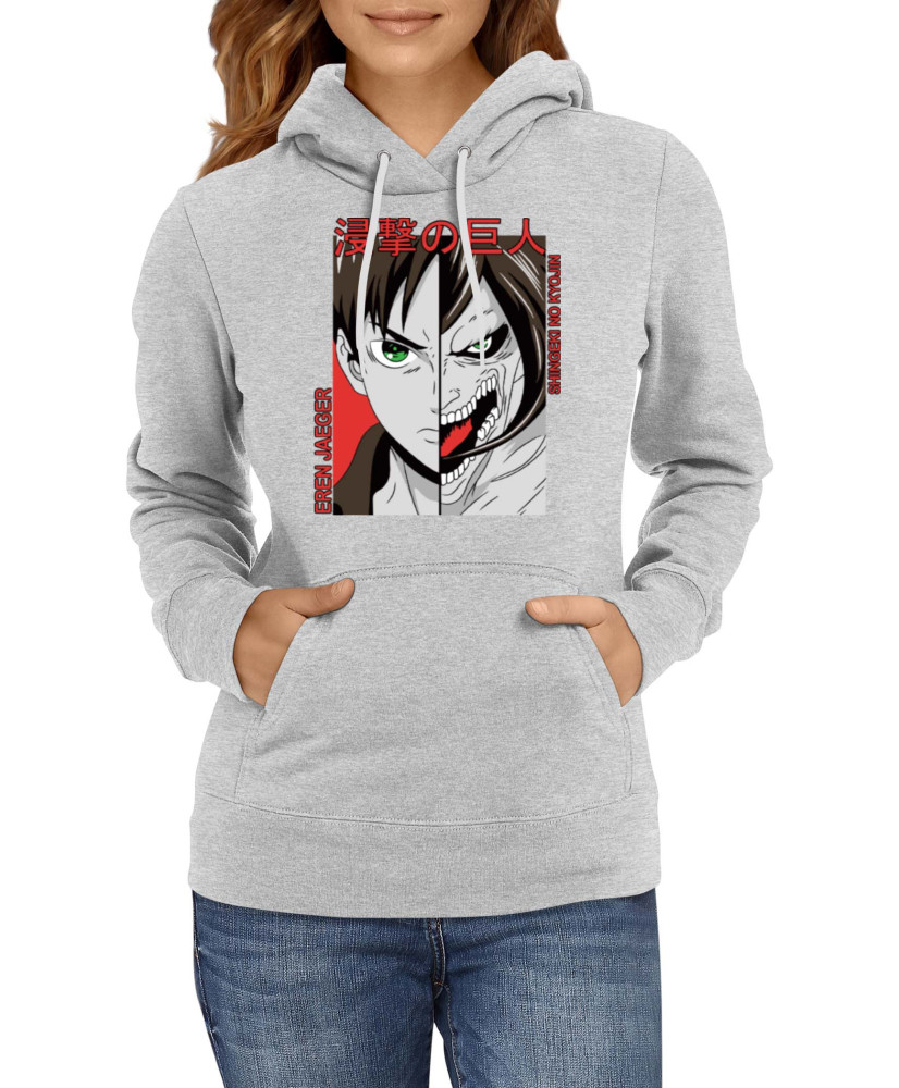 Дамски Суитшърт Japan Animation Manga Anime Comics Attack On Titan Eren Jaeger 001