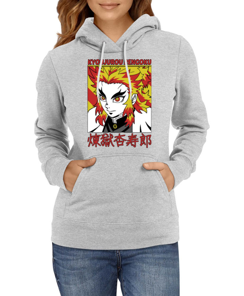 Дамски Суитшърт Japan Animation Manga Anime Comics Demon Slayer Kyojuro Rengoku 002