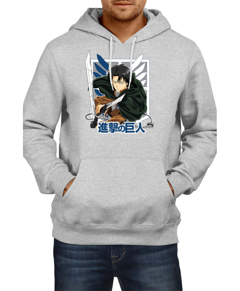 Мъжки Суитшърт Japan Animation Manga Anime Comics Attack On Titan Levi Ackerman 050