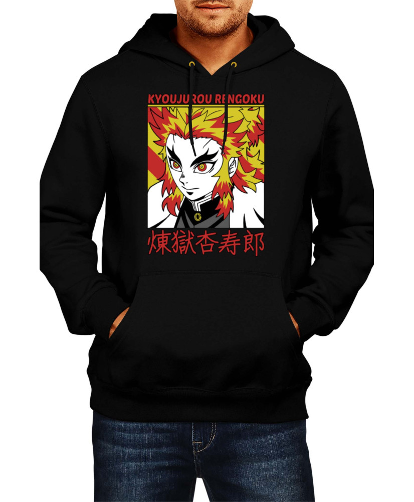 Мъжки Суитшърт Japan Animation Manga Anime Comics Demon Slayer Kyojuro Rengoku 002