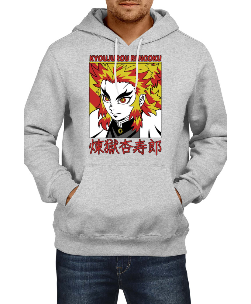 Мъжки Суитшърт Japan Animation Manga Anime Comics Demon Slayer Kyojuro Rengoku 002