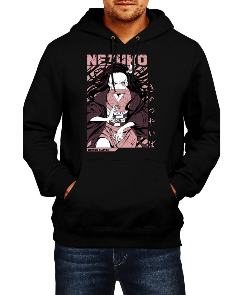 Мъжки Суитшърт Japan Animation Manga Anime Comics Demon Slayer Nezuko Kamado 001