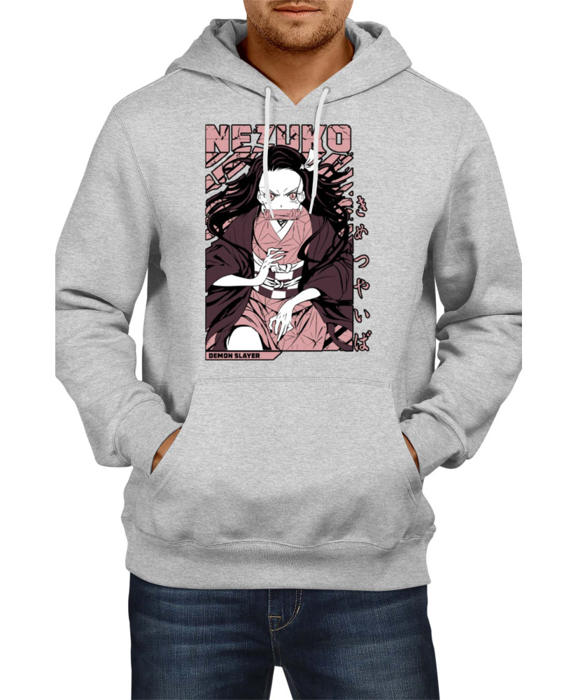 Мъжки Суитшърт Japan Animation Manga Anime Comics Demon Slayer Nezuko Kamado 001