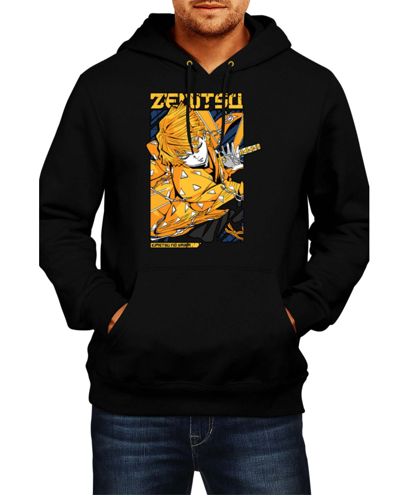Мъжки Суитшърт Japan Animation Manga Anime Comics Demon Slayer Zenitsu Agatsuma