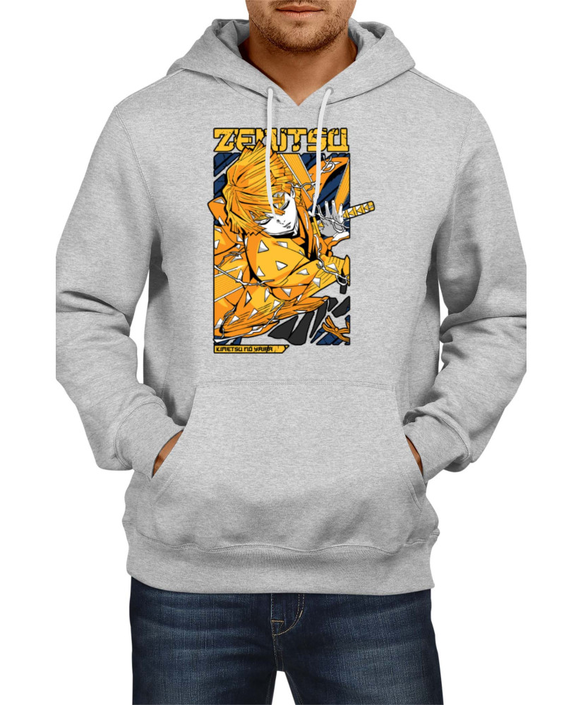 Мъжки Суитшърт Japan Animation Manga Anime Comics Demon Slayer Zenitsu Agatsuma