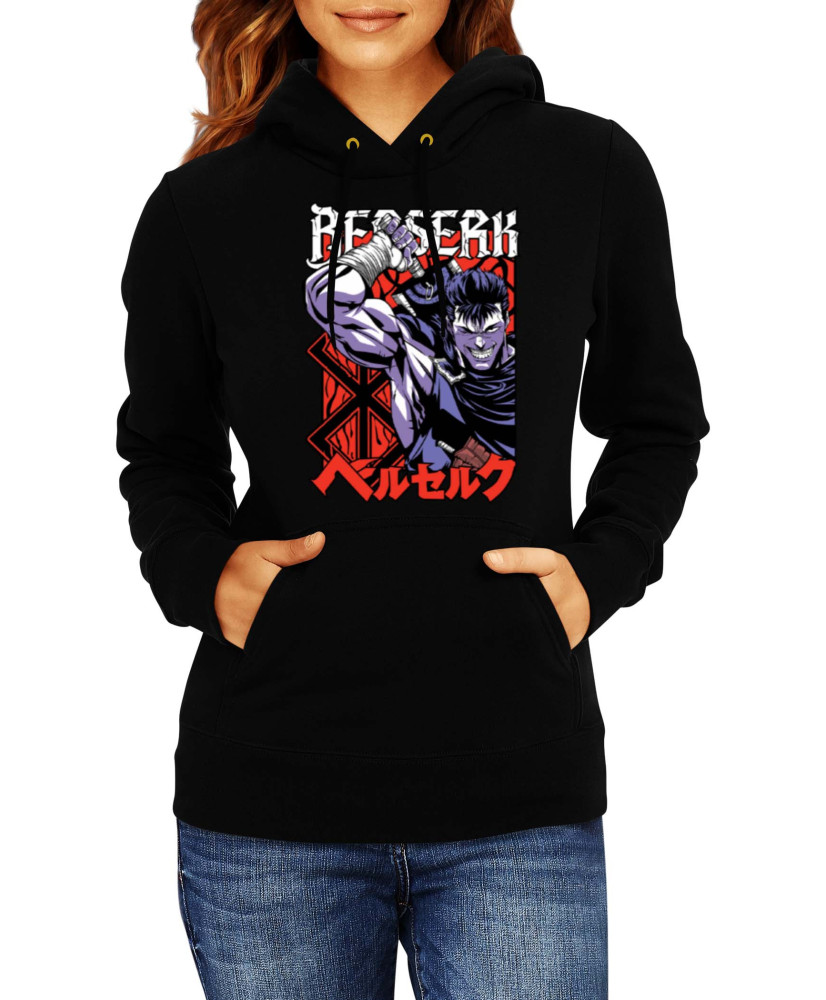 Дамски Суитшърт Anime Manga Berserk Guts Дамски Суитшърт Anime Manga Berserk Guts