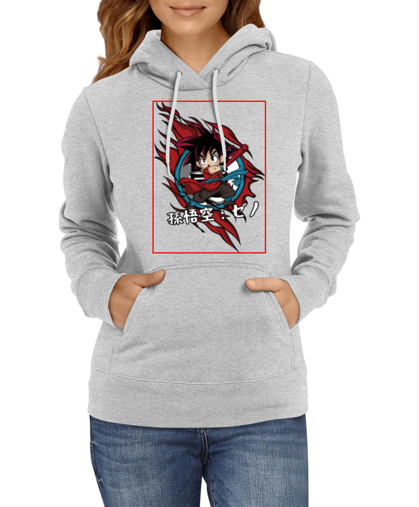 Дамски Суитшърт Anime Manga Dragon Ball Z Goku Chibi Дамски Суитшърт Anime Manga Dragon Ball Z Goku Chibi