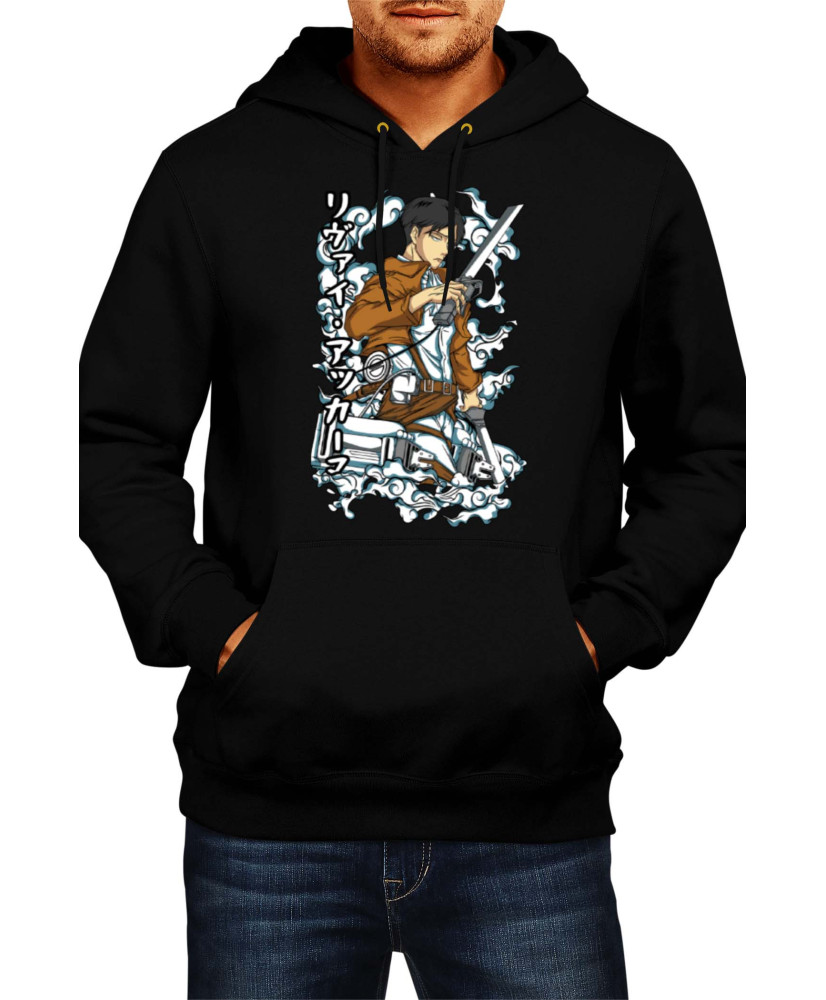 Мъжки Суитшърт Anime Manga Attack On Titan Levi Ackerman 03