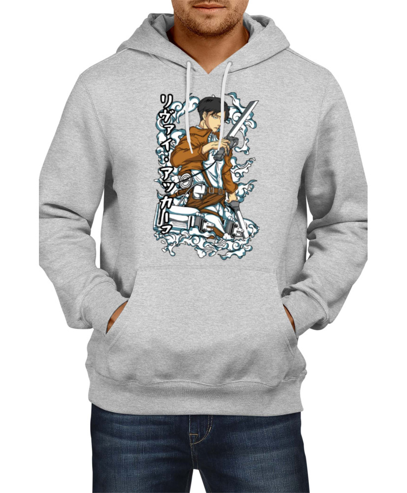 Мъжки Суитшърт Anime Manga Attack On Titan Levi Ackerman 03