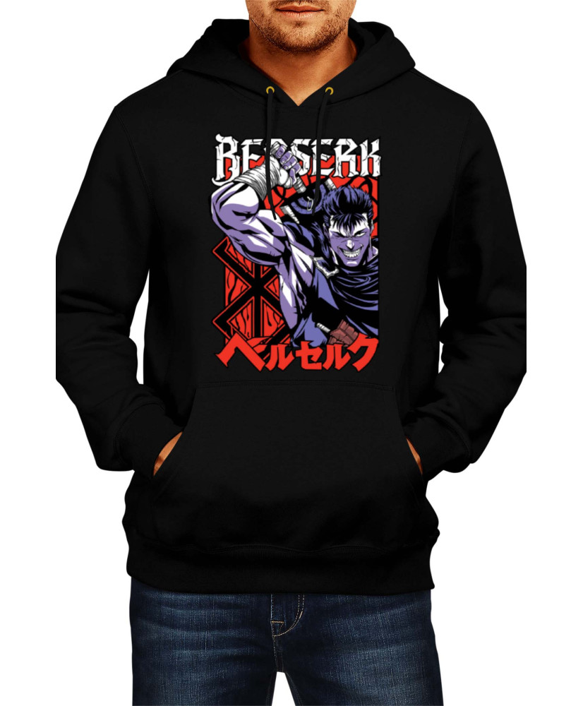 Мъжки Суитшърт Anime Manga Berserk Guts