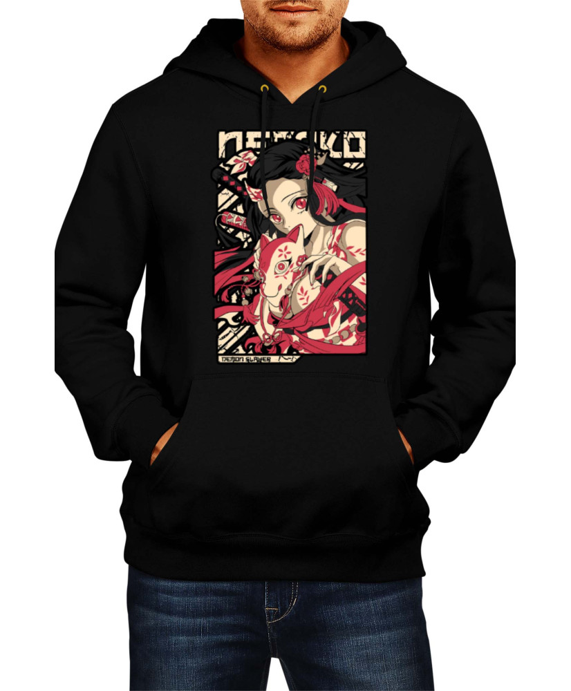 Мъжки Суитшърт Anime Manga Demon Slayer Nezuko Kamado 04