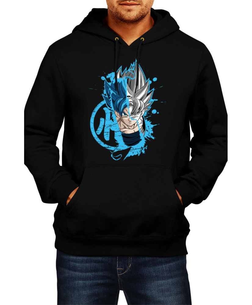 Мъжки Суитшърт Anime Manga Dragon Ball Z Goku Super Saiyan 01 Мъжки Суитшърт Anime Manga Dragon Ball Z Goku Super Saiyan 01