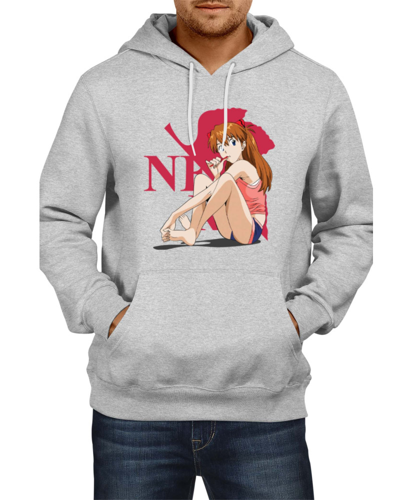 Мъжки Суитшърт Anime Manga Neon Genesis Evangelion Asuka Langley Soryu 02 