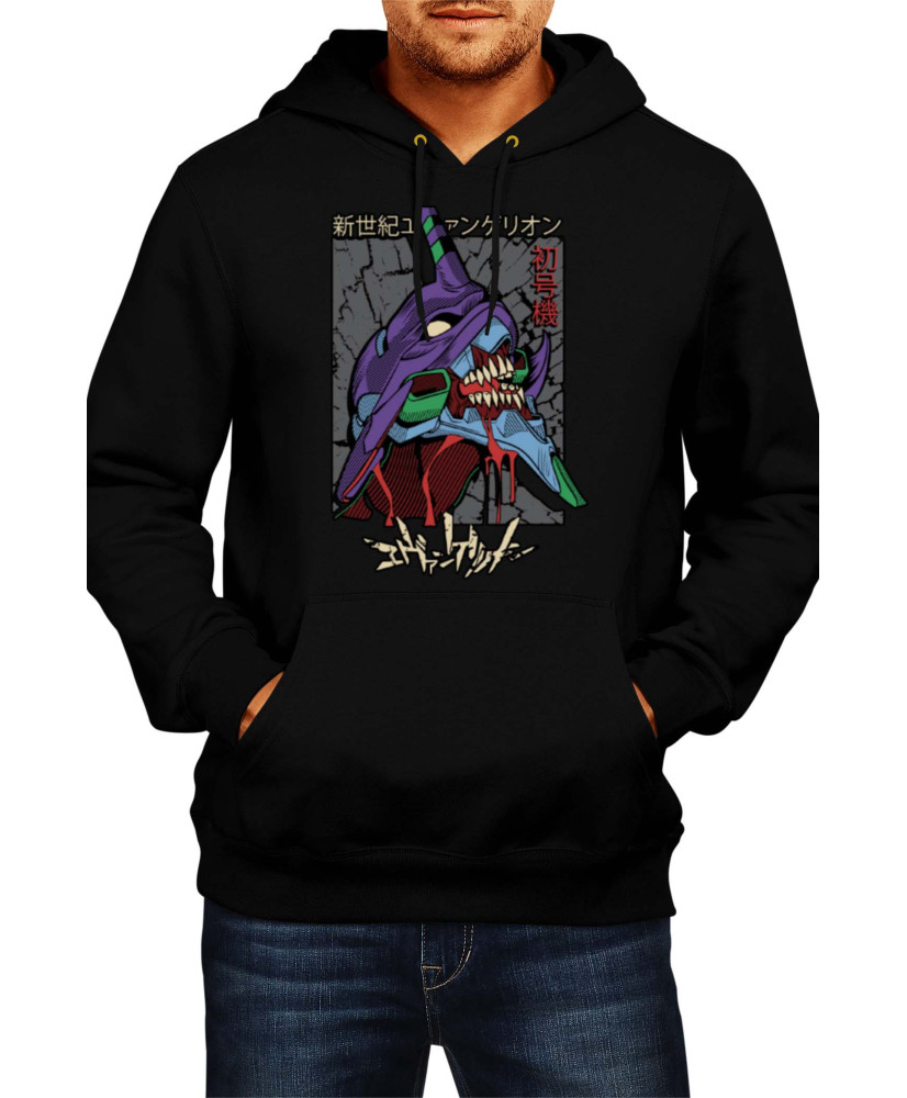 Мъжки Суитшърт Anime Manga Neon Genesis Evangelion Eva Unit 02