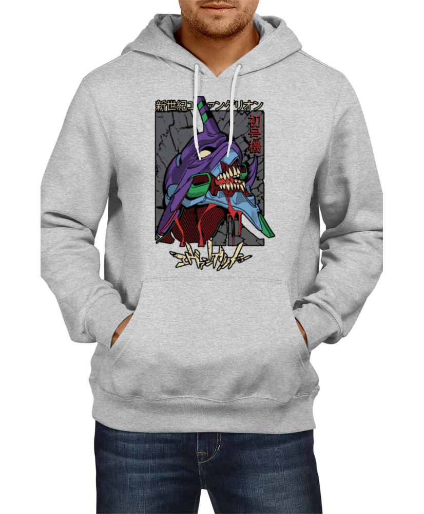 Мъжки Суитшърт Anime Manga Neon Genesis Evangelion Eva Unit 02