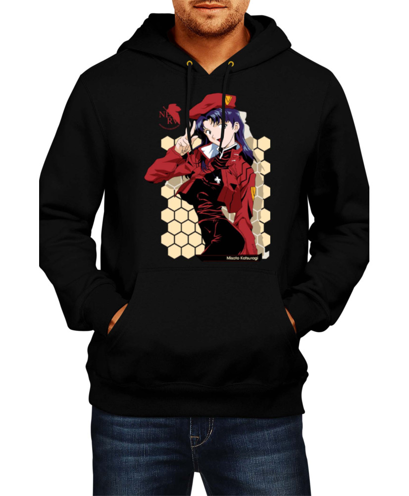 Мъжки Суитшърт Anime Manga Neon Genesis Evangelion Misato Katsuragi