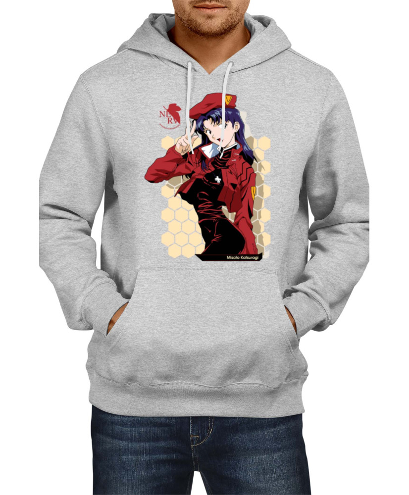 Мъжки Суитшърт Anime Manga Neon Genesis Evangelion Misato Katsuragi