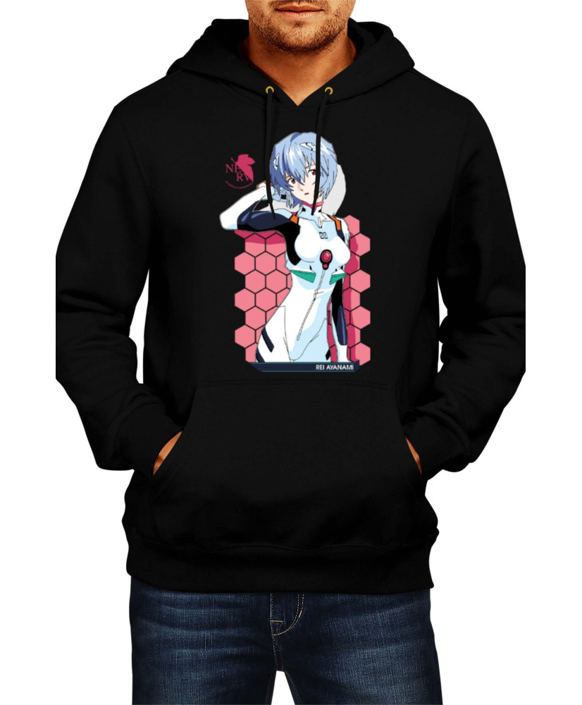 Мъжки Суитшърт Anime Manga Neon Genesis Evangelion Rei Ayanami 02