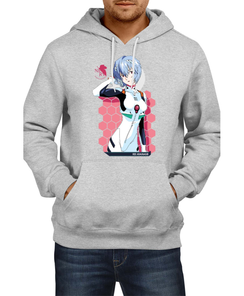 Мъжки Суитшърт Anime Manga Neon Genesis Evangelion Rei Ayanami 02